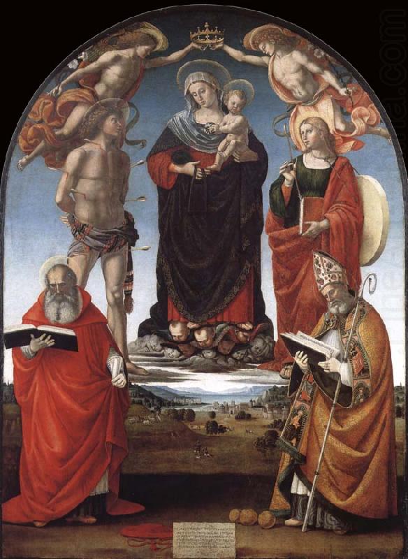 The Virgin and Child among Angels and Saints, Luca Signorelli